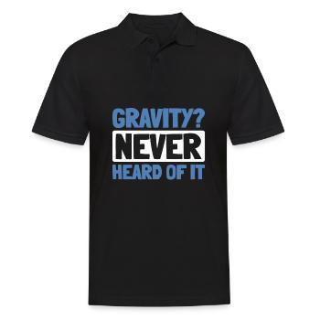 Paramotor Gleitschirmfliegen - Männer Poloshirt - Schwarz - Vorne - Kai (181cm)