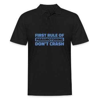 Paramotor paragliding - Men's Polo Shirt - black - Front - Kai (181cm)