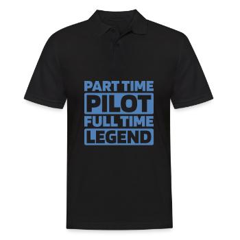 Paramotor paragliding - Men's Polo Shirt - black - Front - Kai (181cm)