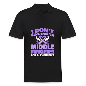 Alzheimer - Männer Poloshirt - Schwarz - Vorne - Kai (181cm)