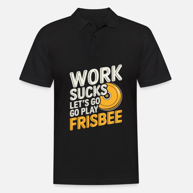 Frisbee - Männer Poloshirt - Schwarz