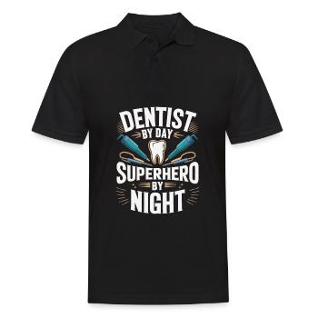 Zahnarzt Dentist - Männer Poloshirt - Schwarz - Vorne - Kai (181cm)