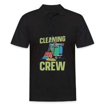 Cleaner Team - Men's Polo Shirt - black - Front - Kai (181cm)