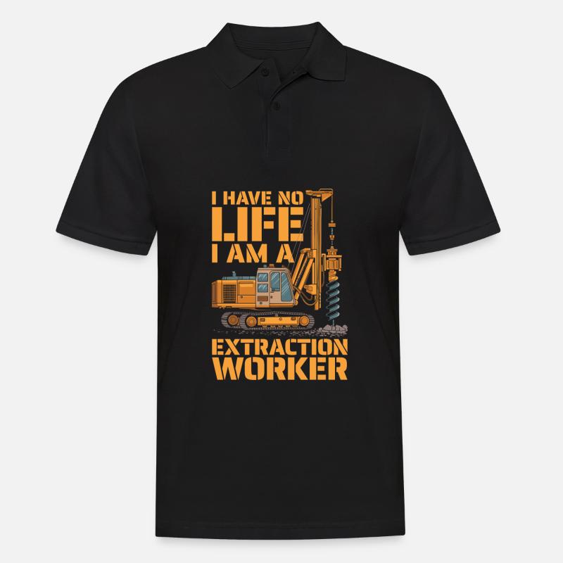 Extraktionsarbeiter - Männer Poloshirt - Schwarz
