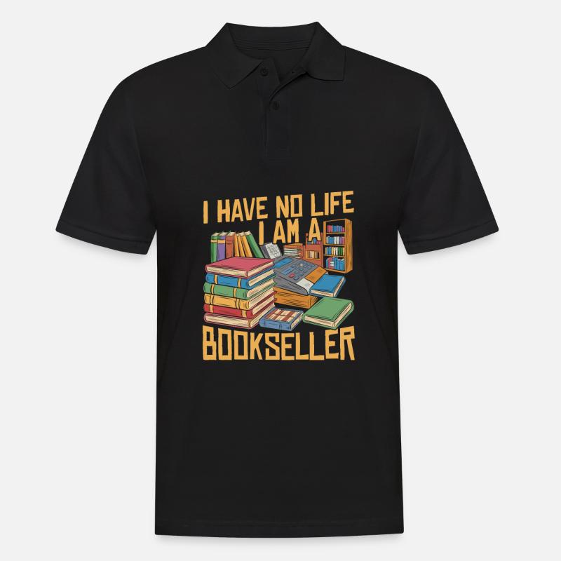 Buchhändler - Männer Poloshirt - Schwarz