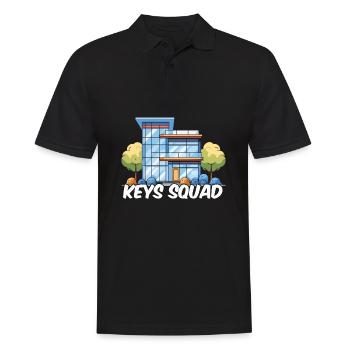 Real Estate Agent Squad - Men's Polo Shirt - black - Front - Kai (181cm)