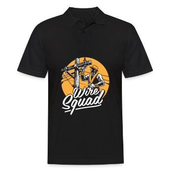Lineman Kader - Männer Poloshirt - Schwarz - Vorne - Kai (181cm)