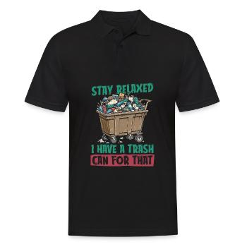 Müllsammler Müllmann - Männer Poloshirt - Schwarz - Vorne - Kai (181cm)