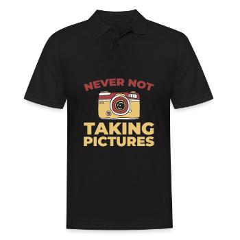 Photographer Photography Camera - Men's Polo Shirt - black - Front - Kai (181cm)