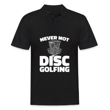 Frisbee Golf Disc Golf - Men's Polo Shirt - black - Front - Kai (181cm)