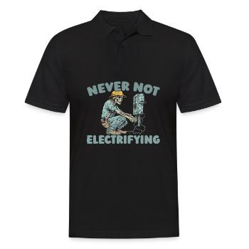 Électricien Électronicien Technicien en Electronique - Polo Homme - noir - Devant - Kai (181cm)