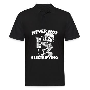 Électricien Électronicien Technicien en Electronique - Polo Homme - noir - Devant - Kai (181cm)
