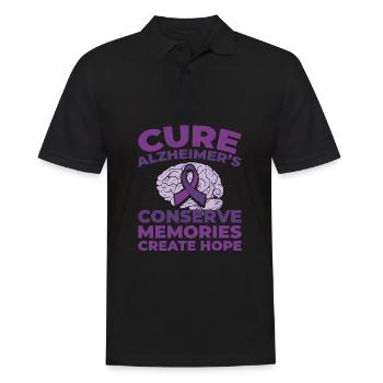 Alzheimer Alzheimers Support - Männer Poloshirt - Schwarz - Vorne - Kai (181cm)