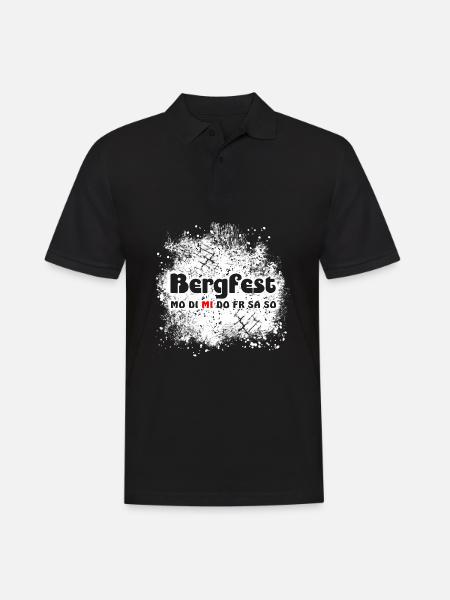 Bergfest. Mittwoch. Woche. Arbeit. Job. Lustig - Männer Poloshirt - Schwarz