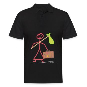 Voyage en bâton Vacances longue distance valise libre - Polo Homme - noir - Devant - Kai (181cm)