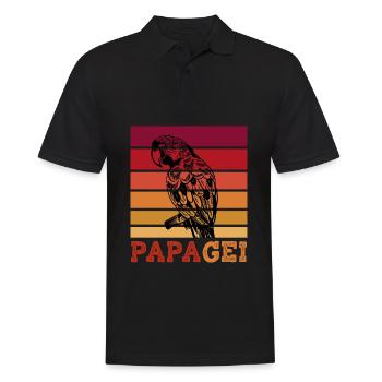 Vatertag Papagei Lustiges Papa Geschenk - Männer Poloshirt - Schwarz - Vorne - Kai (181cm)