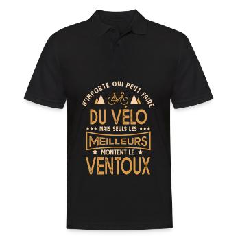 vélo meilleurs montent le ventoux cycliste velo - Polo Homme - noir - Devant - Kai (181cm)