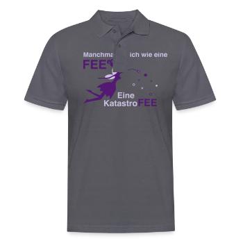sarkasmus Fee design geschenkidee cooles spruch - Männer Poloshirt - Anthrazit - Vorne - Nico (186cm)