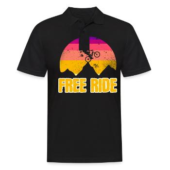 Freeride - Männer Poloshirt - Schwarz - Vorne - Kai (181cm)