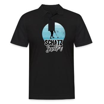 Schatzsucher - Männer Poloshirt - Schwarz - Vorne - Kai (181cm)
