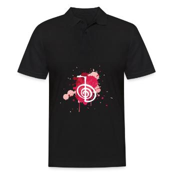 Idée cadeau de Reiki | Reiki Guérisons Maîtres Reiki - Polo Homme - noir - Devant - Kai (181cm)