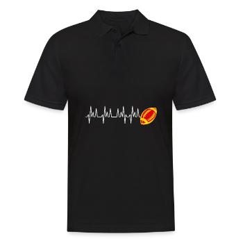 battement coeur rugby club supporter Perpignan - Polo Homme - noir - Devant - Kai (181cm)