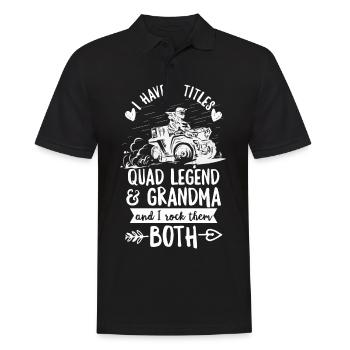 Quad Racing Design für Ihre Quad-Oma - Männer Poloshirt - Schwarz - Vorne - Kai (181cm)