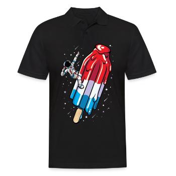 Glace Astronaute popsicle - Summer american - Polo Homme - noir - Devant - Kai (181cm)