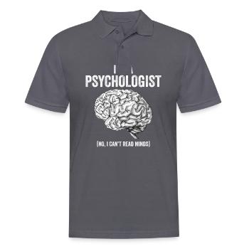 Psychology psychologist therapist gift psyche - Men's Polo Shirt - charcoal grey - Front - Nico (186cm)