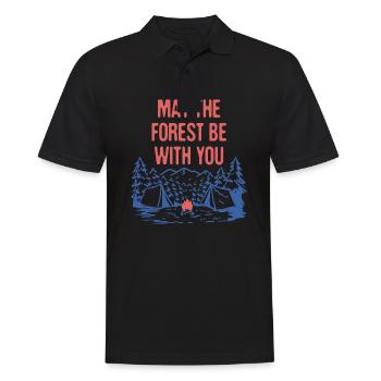 May the Forest Be with You Funny Camping Humor - Men's Polo Shirt - black - Front - Kai (181cm)