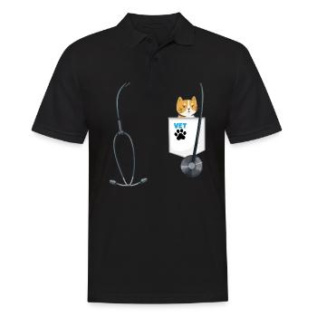 Veterinarian Costume for Boys Career Day Outfit - Männer Poloshirt - Schwarz - Vorne - Kai (181cm)