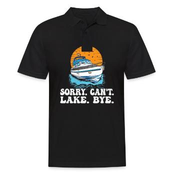 Sorry Can't Lake Bye Pontooning Life Is Better At - Männer Poloshirt - Schwarz - Vorne - Kai (181cm)
