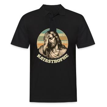 Jesus Katastrophe Ostern Geschenk - Männer Poloshirt - Schwarz - Vorne - Kai (181cm)