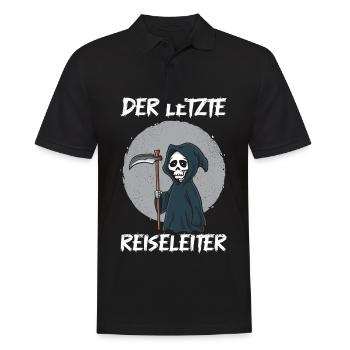 Der letzte Reiseleiter Sensenmann - Männer Poloshirt - Schwarz - Vorne - Kai (181cm)