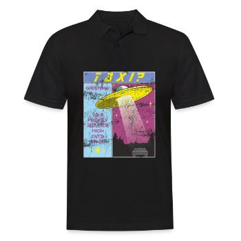 Alien taxi? Pirate de l'air drôle de l'espace - Polo Homme - noir - Devant - Kai (181cm)