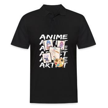 Anime Artist Manga Künstler Japan Fan - Men's Polo Shirt - black - Front - Kai (181cm)