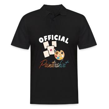 Official Paintershirt for Artists - Men's Polo Shirt - black - Front - Kai (181cm)