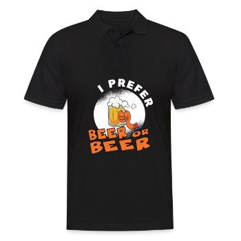 I Prefer Beer or Beer Halloween Trick or Tread - Men's Polo Shirt - black - Front - Kai (181cm)