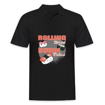 Sushi Vibes Rolling japonais Foodie love - Polo Homme - noir - Devant - Kai (181cm)