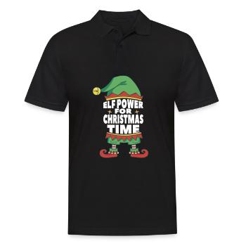Noël famille pyjama assorti vacances elfe puissance - Polo Homme - noir - Devant - Kai (181cm)