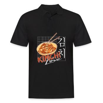 Kimchi Love Perfect for Asian Food fanatics - Men's Polo Shirt - black - Front - Kai (181cm)