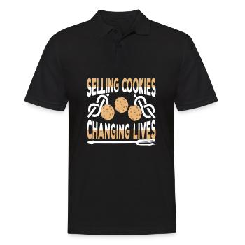 Der Verkauf von Keksen verändert Leben - Männer Poloshirt - Schwarz - Vorne - Kai (181cm)