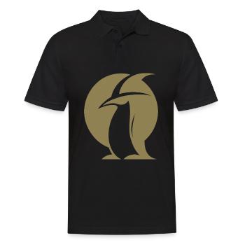 Penguin Witch Hat Silhouette Magical Creatures - Men's Polo Shirt - black - Front - Kai (181cm)