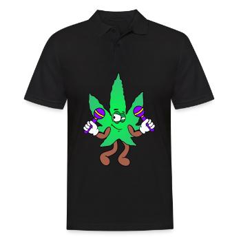 Der Bloom - Dancing Bloom Weed Cannabis Marihuana - Männer Poloshirt - Schwarz - Vorne - Kai (181cm)