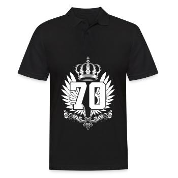 70TH BIRTHDAY 70 YEARS - Men's Polo Shirt - black - Front - Kai (181cm)