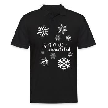 Snow Snow beautiful Winter Christmas - Men's Polo Shirt - black - Front - Kai (181cm)