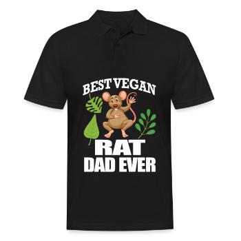Rats Vegan | Rat Animals Pet Gift Idea - Men's Polo Shirt - black - Front - Kai (181cm)