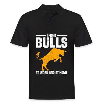 Cowboy - Männer Poloshirt - Schwarz - Vorne - Kai (181cm)