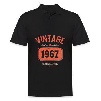 54 years vintage 1967 birthday gift 54 years - Men's Polo Shirt - black - Front - Kai (181cm)