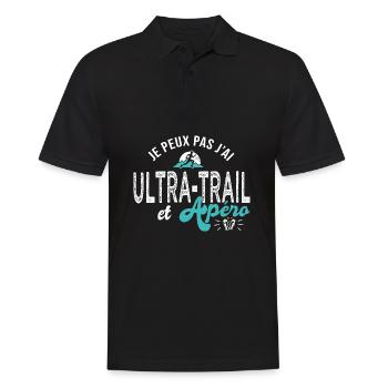 je peux pas j ai ultra trail cadeau cool traileur - Polo Homme - noir - Devant - Kai (181cm)